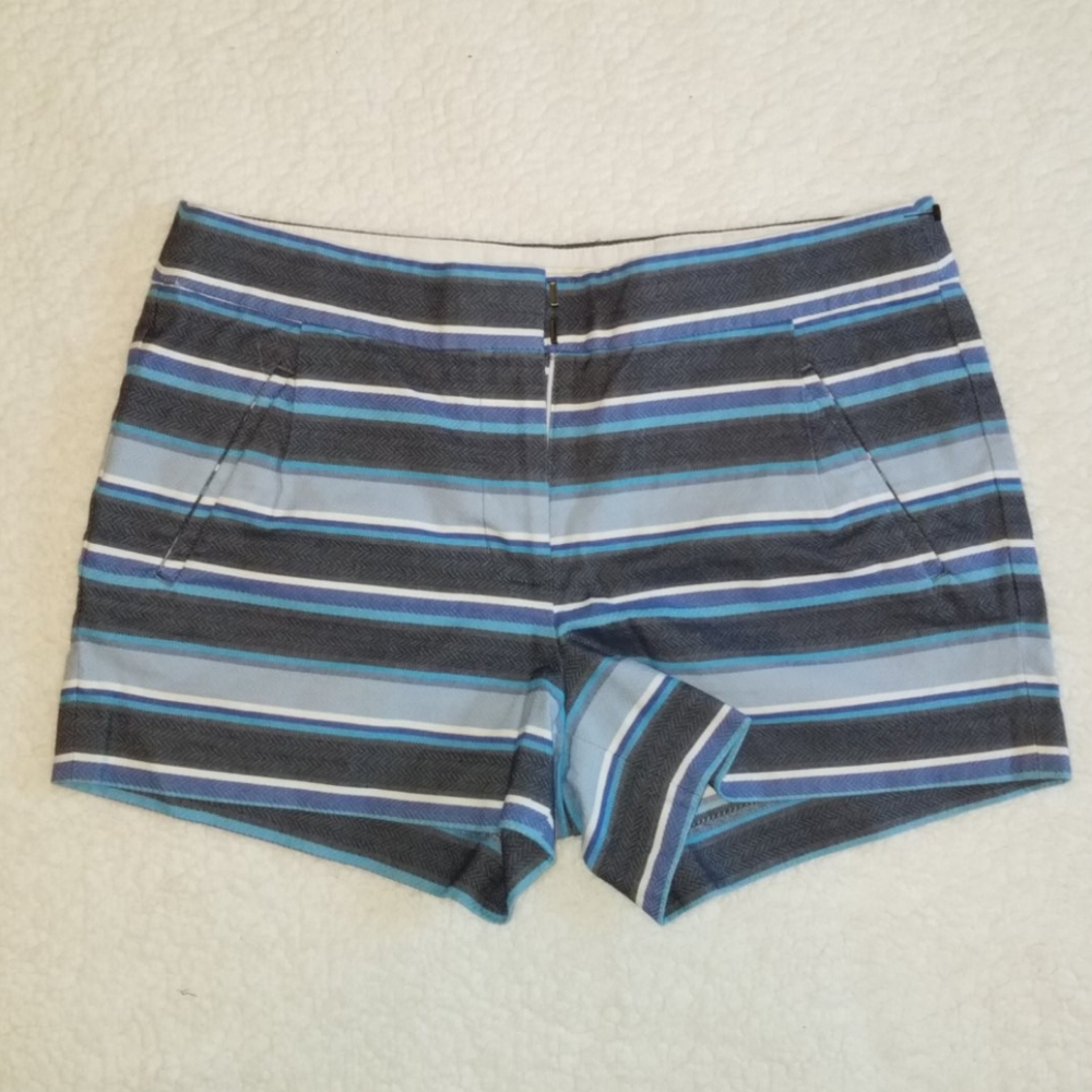 J. Crew Blue Striped Shorts